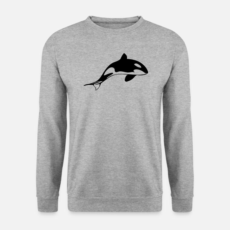 Orca - Unisex Pullover - Weißgrau meliert