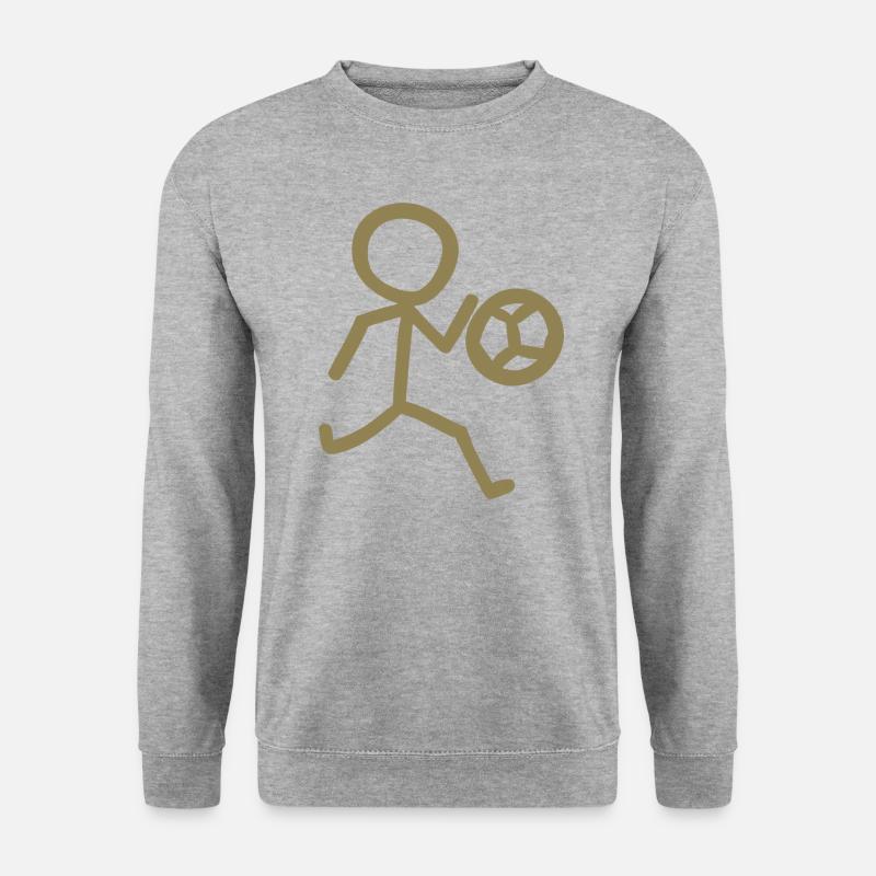 Fußballer Minimalist - Unisex Pullover - Weißgrau meliert