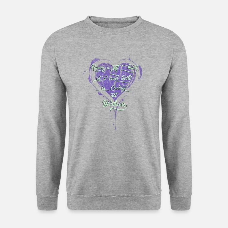 Resiliente Empathie (gewaltfreie Minze) - Unisex Pullover - Weißgrau meliert