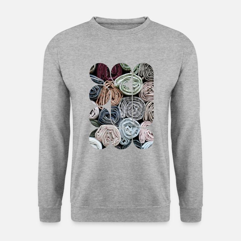 Ästhetische Harmonie der Stoffe - Unisex Pullover - Weißgrau meliert