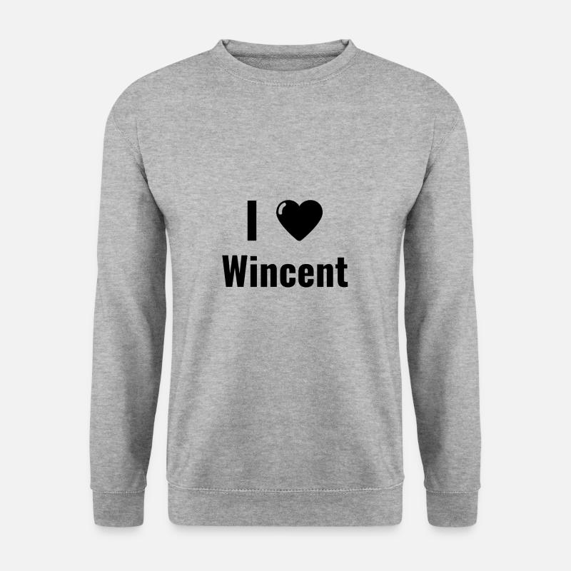 Ich liebe Wincent - Unisex Pullover - Weißgrau meliert