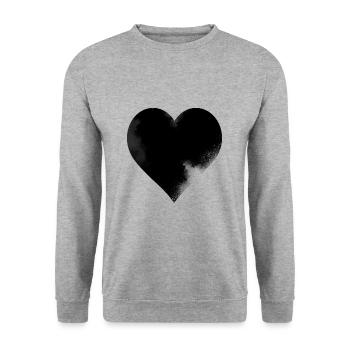 Card game - the heart - Unisex Sweatshirt - salt & pepper - Front - Alina (178cm) & Michal (187cm)