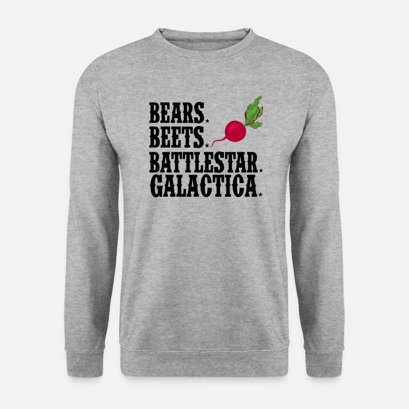 Bears Beets Battlestar Galactica - Sweat-shirt Unisexe - gris chiné