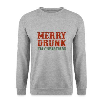 Joyeux Noël Noël Noël - Sweat-shirt Unisexe - gris chiné - Devant - Alina (178cm) & Michal (187cm)
