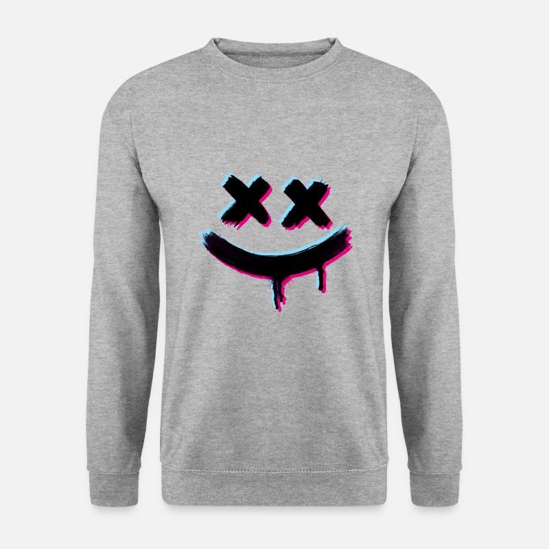 Smiley Glitch Evil - Unisex Sweatshirt - salt & pepper