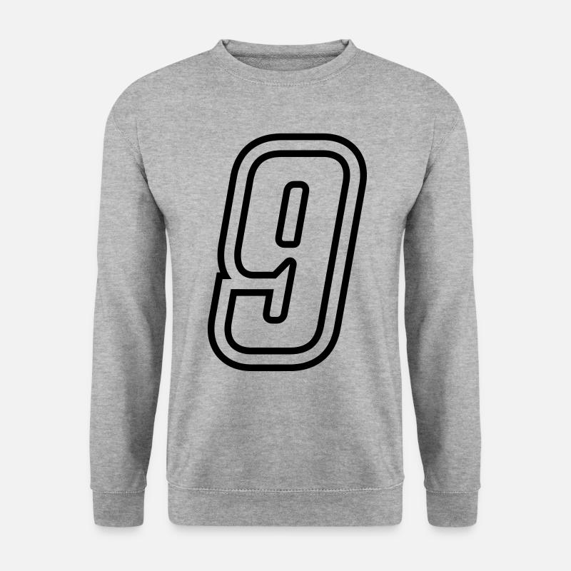 9 Numéro de numéro - Sweat-shirt Unisexe - gris chiné