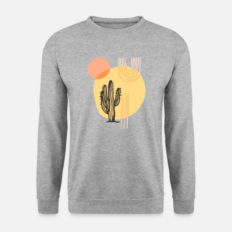 Boho Cactus Botanical Desert Nature Boho Modern - Unisex Sweatshirt - salt & pepper