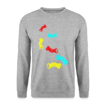 Musique d’accordéon - Sweat-shirt Unisexe - gris chiné - Devant - Alina (178cm) & Michal (187cm)