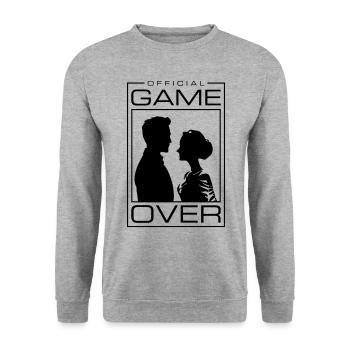 Jeu de couple de mariage sur le couple de mariage Jga - Sweat-shirt Unisexe - gris chiné - Devant - Alina (178cm) & Michal (187cm)