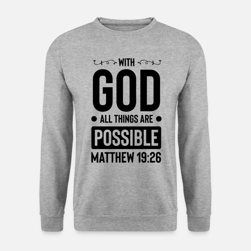 God All Is Possible Bible - Unisex Sweatshirt - salt & pepper