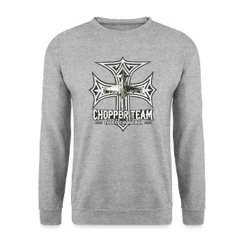 Chopper sweet fond clair - Sweat-shirt Unisexe - gris chiné - Devant - Alina (178cm) & Michal (187cm)