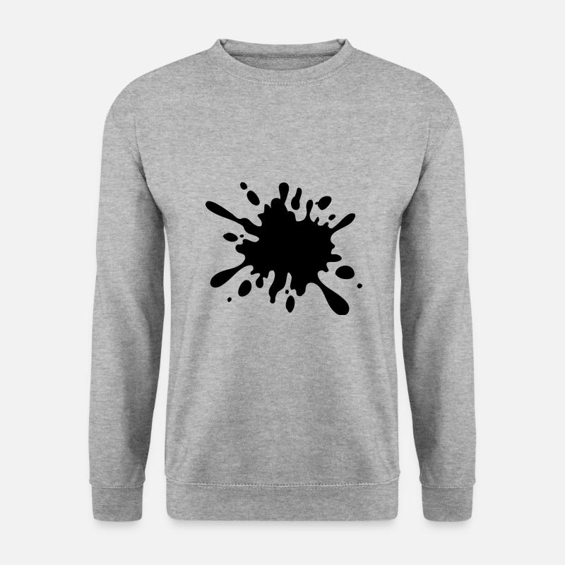 Klecks - Unisex Pullover - Weißgrau meliert