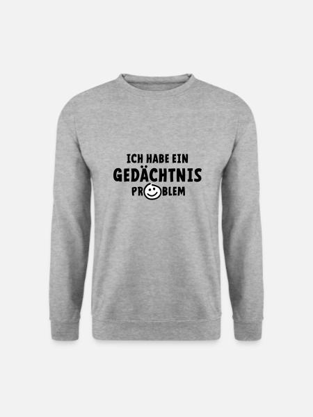 Ich habe ein Speicherproblem. Alzheimer, Demenz. - Unisex Pullover - Weißgrau meliert