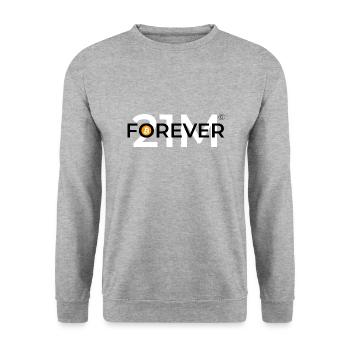 Forever 21M White - Unisex Sweatshirt - salt & pepper - Front - Alina (178cm) & Michal (187cm)