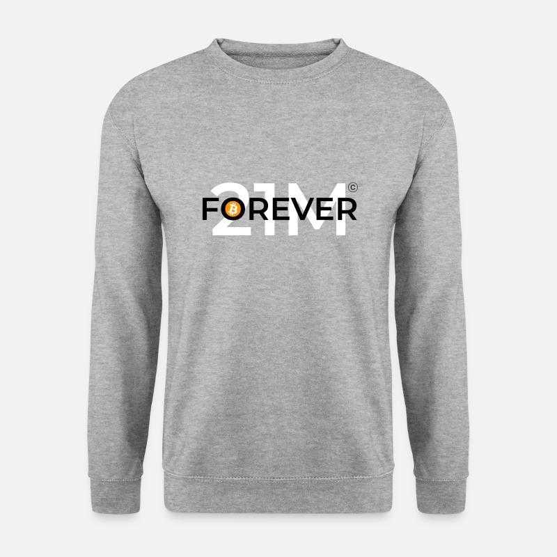 Forever 21M Weiß - Unisex Pullover - Weißgrau meliert