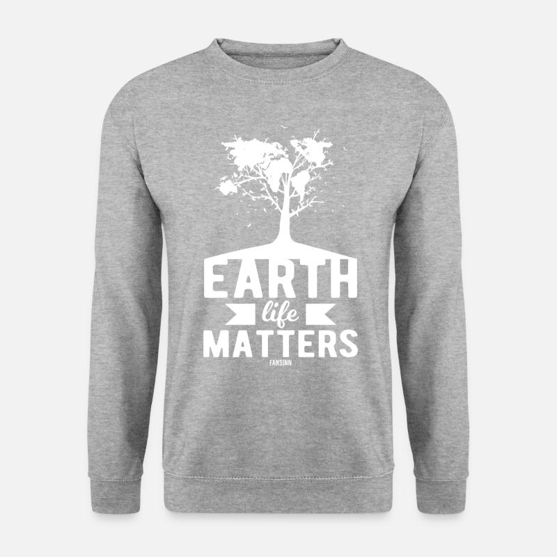 Naturschutz Baum Wald - Unisex Pullover - Weißgrau meliert