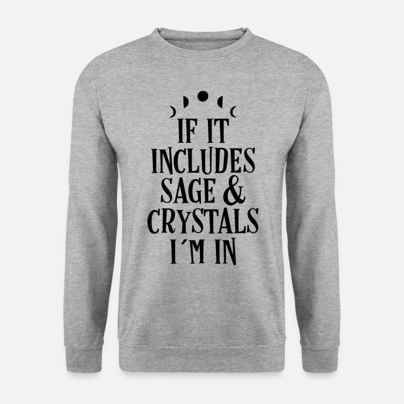 Hexerei - Unisex Pullover - Weißgrau meliert