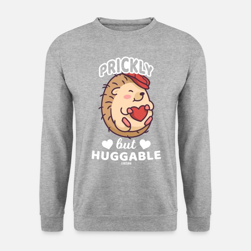 Igel - Unisex Pullover - Weißgrau meliert