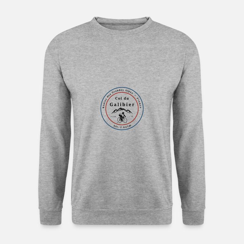 Col du Galibier - Unisex Pullover - Weißgrau meliert