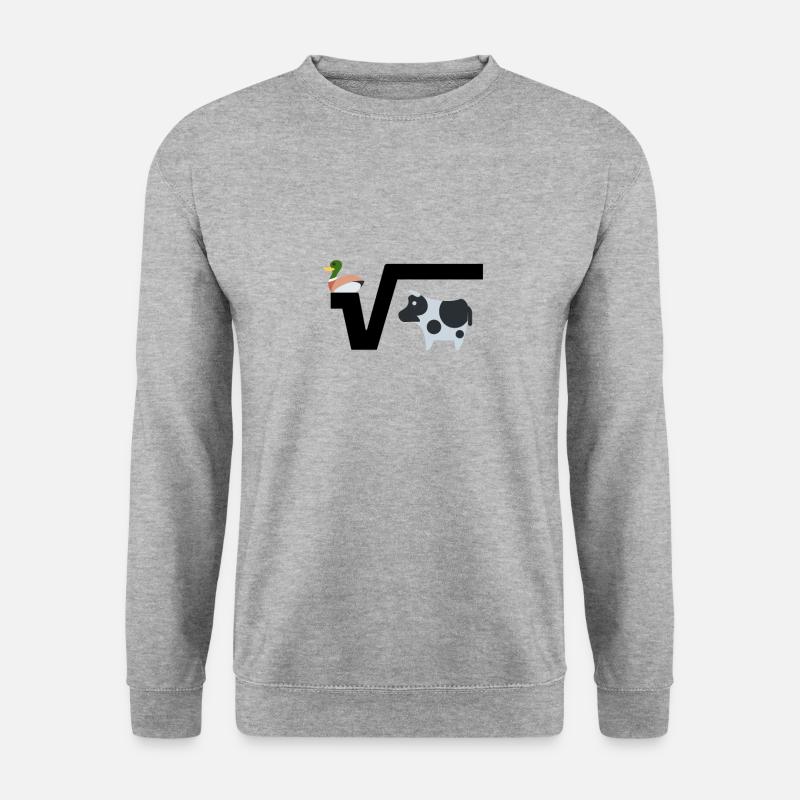 Mathewitz Wurzel Mathe Mathematik Geschenk Schule - Unisex Pullover - Weißgrau meliert