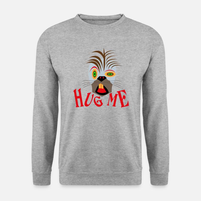 Maskottchen - Unisex Pullover - Weißgrau meliert