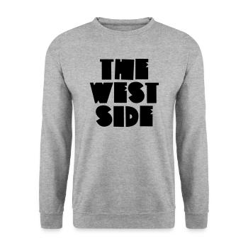 The West Side - Unisex Pullover - Weißgrau meliert - Vorne - Alina (178cm) & Michal (187cm)