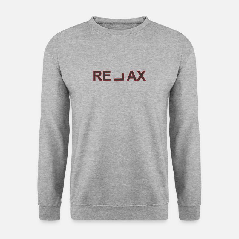 RELAX - Unisex Pullover - Weißgrau meliert