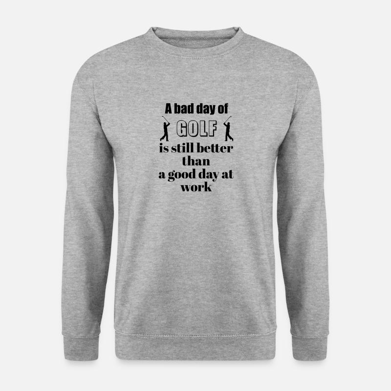 Golf Sprüche - Unisex Pullover - Weißgrau meliert
