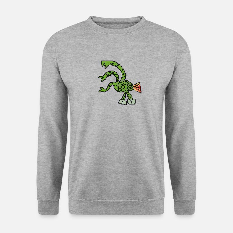 Three-headed Hydra Pixelart - Unisex Sweatshirt - salt & pepper