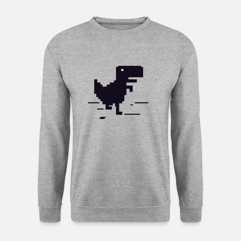 Retro pixel dinosaur - Unisex Sweatshirt - salt & pepper