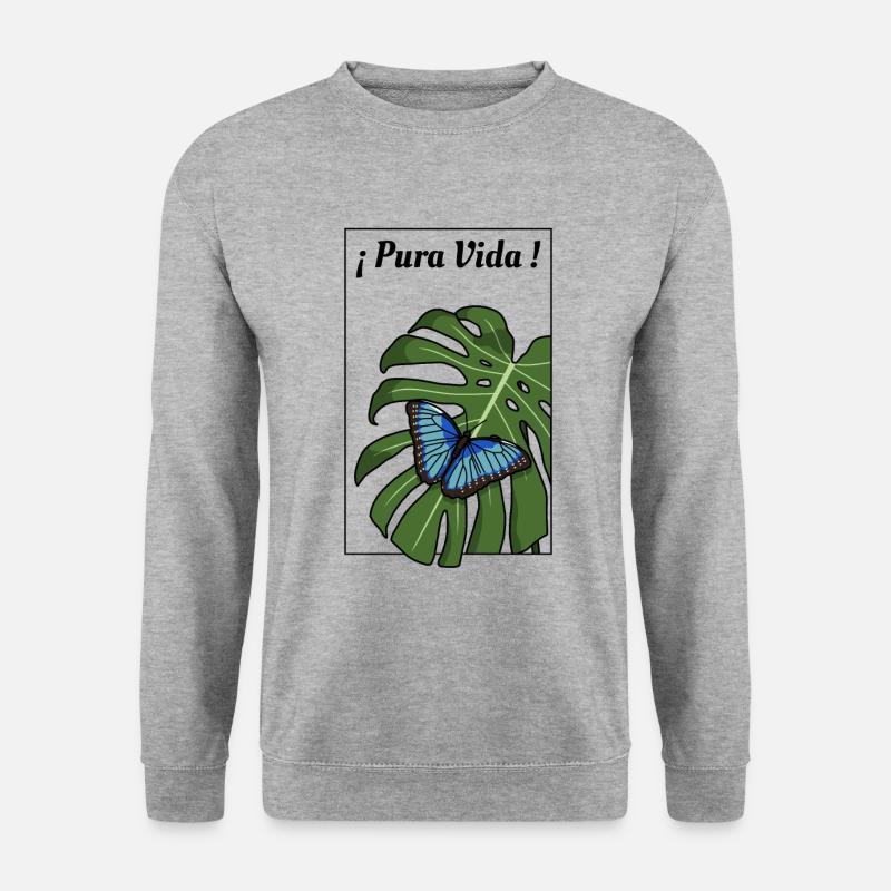 Pura Vida - Butterfly (black frame) - Unisex Sweatshirt - salt & pepper