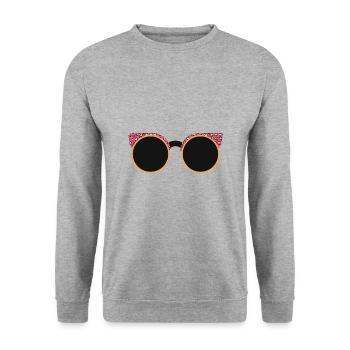 Lunettes de soleil avec un design optique cadeau - Sweat-shirt Unisexe - gris chiné - Devant - Alina (178cm) & Michal (187cm)