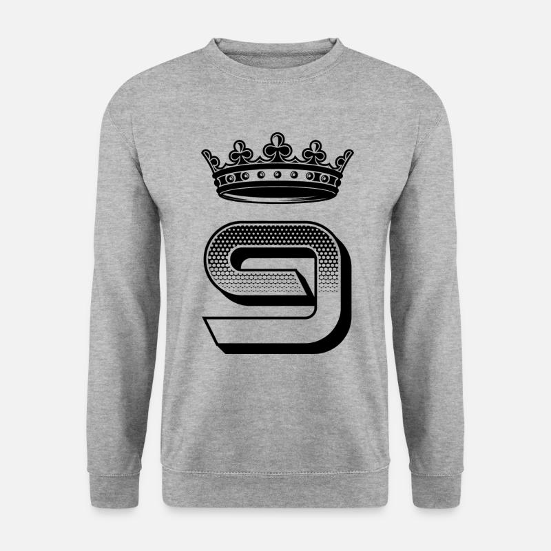 9 Number crown - Unisex Sweatshirt - salt & pepper