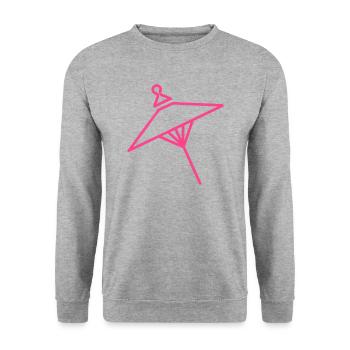 Ombrelle Japonaise rose - Sweat-shirt Unisexe - gris chiné - Devant - Alina (178cm) & Michal (187cm)