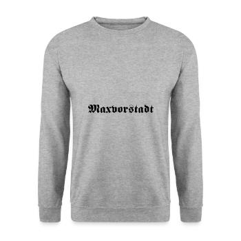 Maxvorstadt - Unisex Pullover - Weißgrau meliert - Vorne - Alina (178cm) & Michal (187cm)