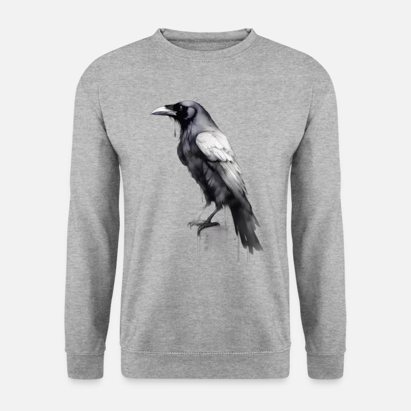 Rabe - Unisex Pullover - Weißgrau meliert