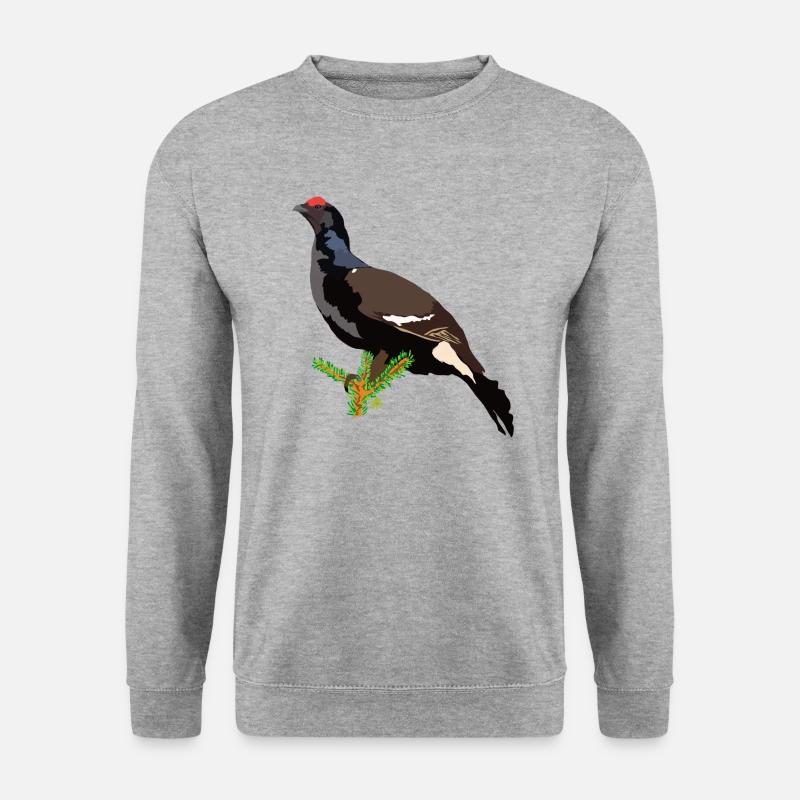 Birkhuhn - Unisex Pullover - Weißgrau meliert