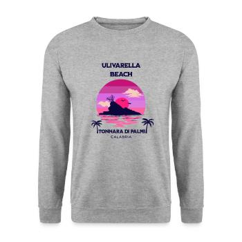 Ulivarella Beach Palmi Calabria - Unisex Sweatshirt - salt & pepper - Front - Alina (178cm) & Michal (187cm)