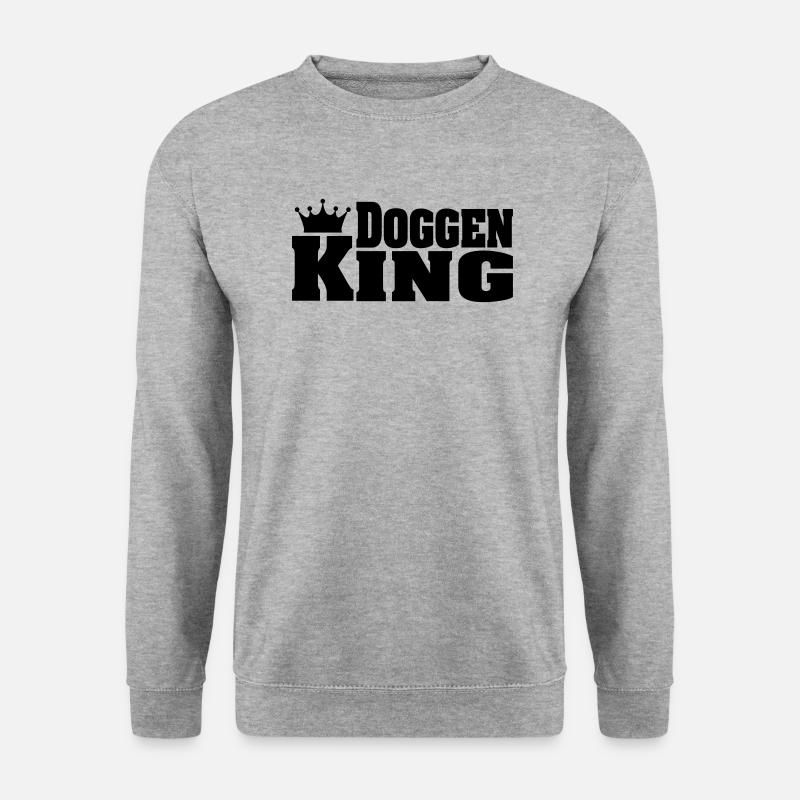 DOGGEN KING Deutsche Dogge - Unisex Pullover - Weißgrau meliert