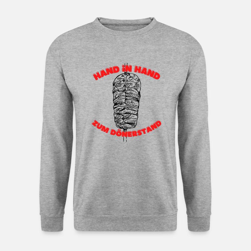 kebab - Unisex Pullover - Weißgrau meliert