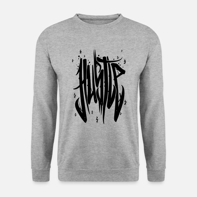 Hustle vector black - Unisex Sweatshirt - salt & pepper