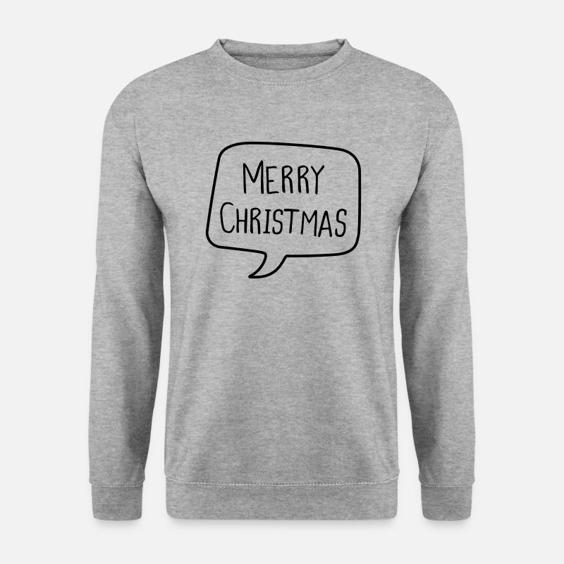 MERRY CHRISTMAS - Unisex Pullover - Weißgrau meliert