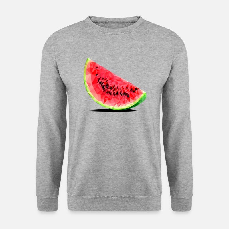 Wassermelone - Unisex Pullover - Weißgrau meliert