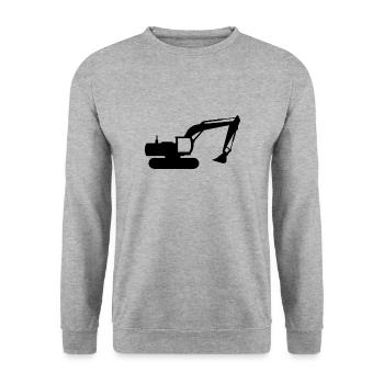 pelleteuse - Sweat-shirt Unisexe - gris chiné - Devant - Alina (178cm) & Michal (187cm)