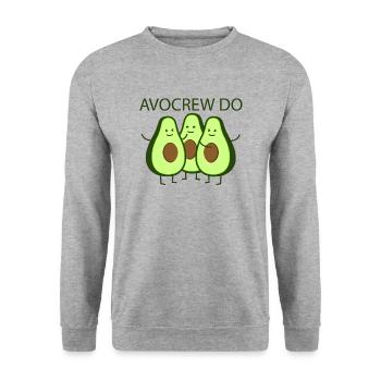 Avocado Team - Unisex Pullover - Weißgrau meliert - Vorne - Alina (178cm) & Michal (187cm)