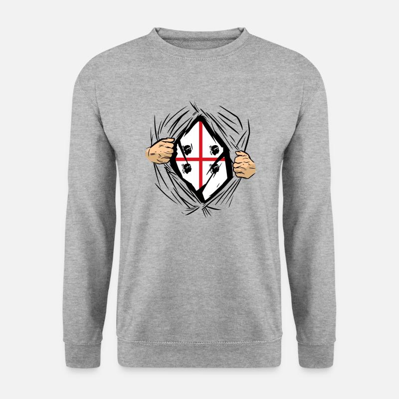 Sardinia Flag Superhero Sardinian Flag - Unisex Sweatshirt - salt & pepper