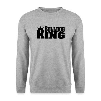 BULLDOG KING English Bulldog English Bulldog - Unisex Sweatshirt - salt & pepper - Front - Alina (178cm) & Michal (187cm)
