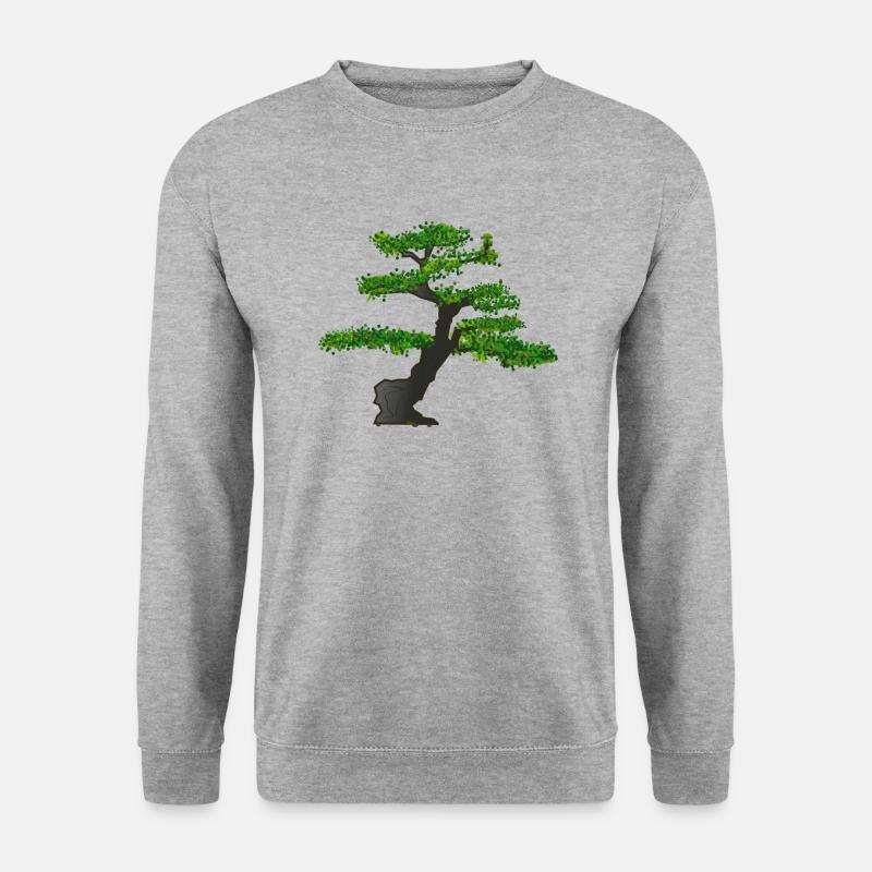 Bonsai - Unisex Pullover - Weißgrau meliert