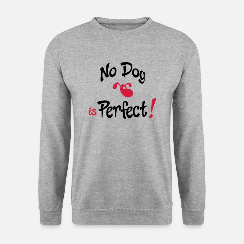 Hund - Unisex Pullover - Weißgrau meliert