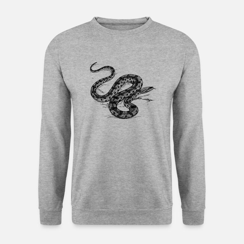 Graue Schlange - Unisex Pullover - Weißgrau meliert